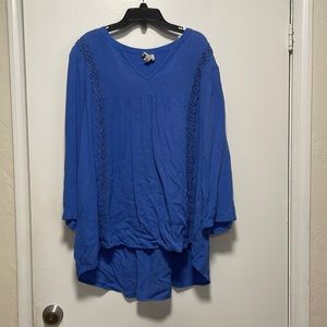 St John’s Bay Blue Blouse Women Size XL